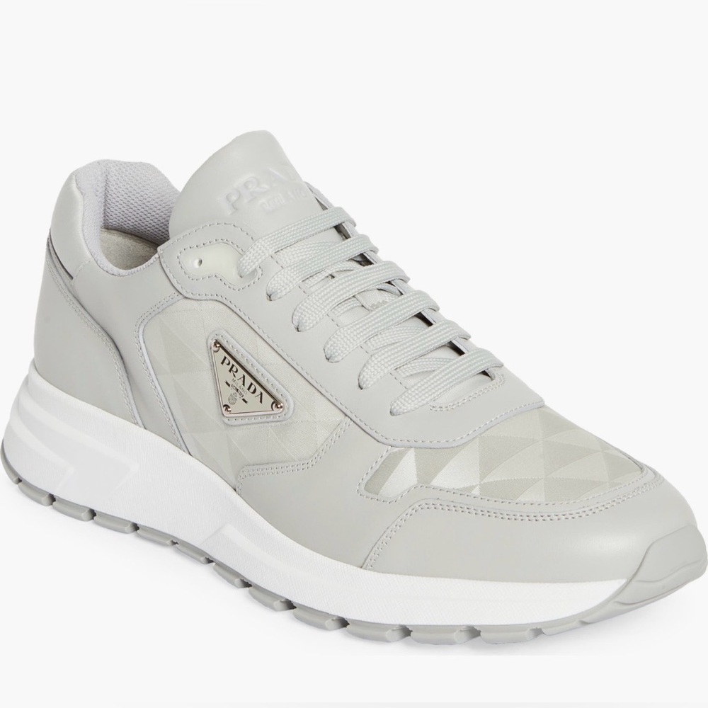 Prada Prax Calzature Uomo Sneaker Shoes New NIB Granito Silver Grey